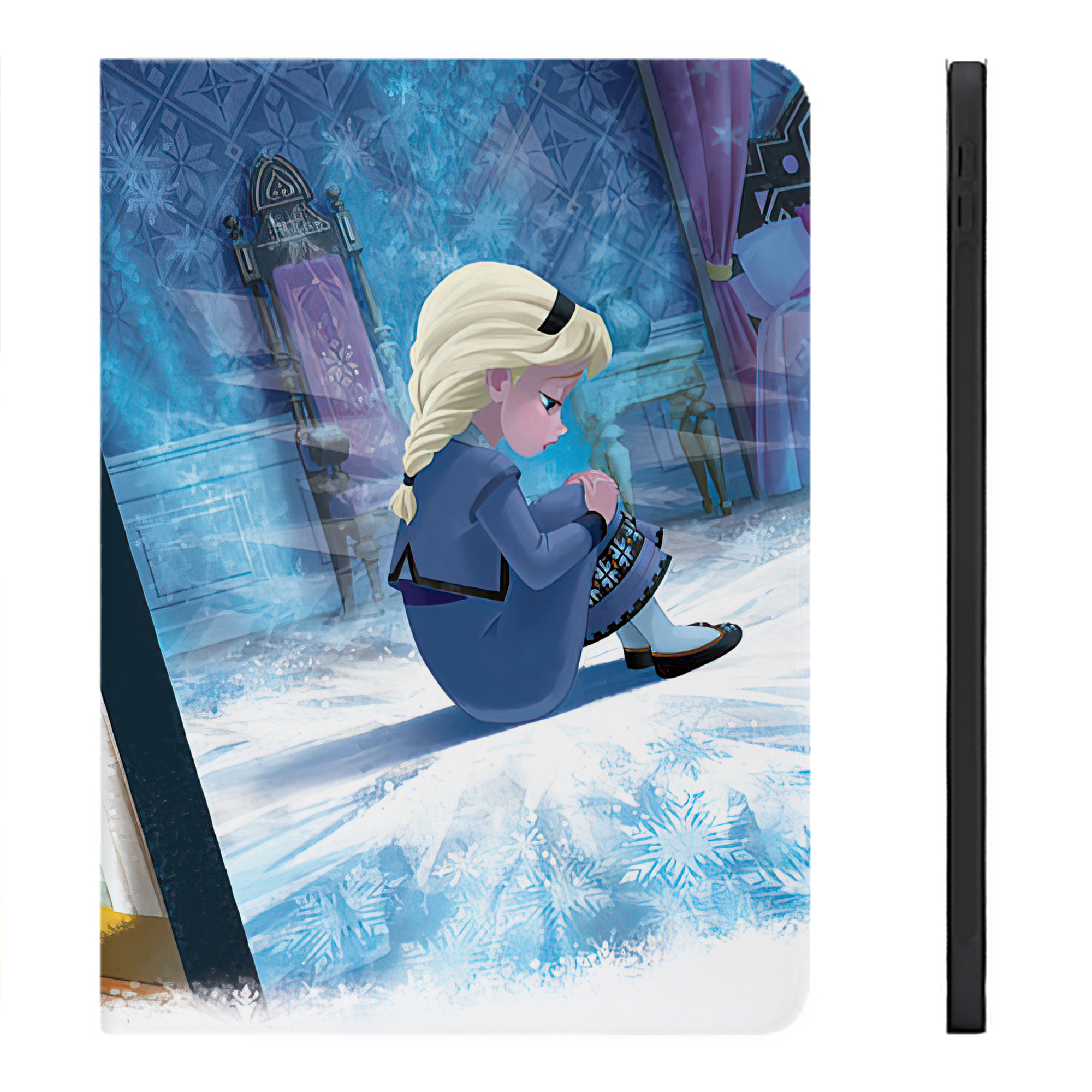（画像用） アナと雪の女王 アンナ エルサ Frozen Anna Elsa IPadケース ペンホルダー付き ブックスタイルデザイン